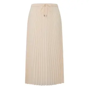 Women's Pleated Chiffon Midi Skirt with Drawstring COMMA image-0