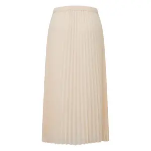 Women's Pleated Chiffon Midi Skirt with Drawstring COMMA image-1