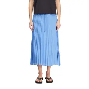 Women's Pleated Chiffon Midi Skirt with Drawstring COMMA image-2