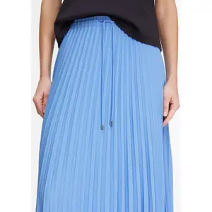 Women's Pleated Chiffon Midi Skirt with Drawstring COMMA image-3