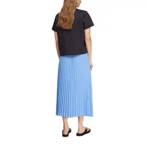 Women's Pleated Chiffon Midi Skirt with Drawstring COMMA image-5