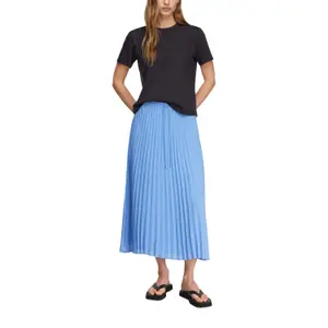 Women's Pleated Chiffon Midi Skirt with Drawstring COMMA image-6