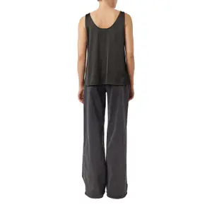 Round Neck Satin Tank Top Women with Hem Slits COMMA image-3