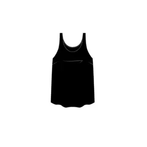 Round Neck Satin Tank Top Women with Hem Slits COMMA image-4