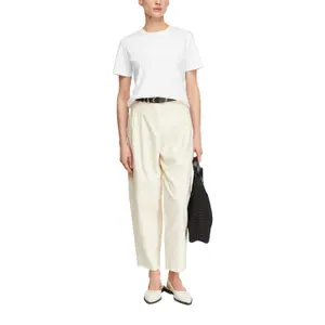 Modern Ankle Length Flattering High-Waisted Trousers for Women COMMA image-6