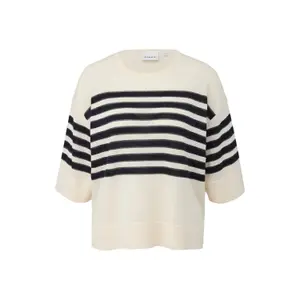 Fine Knit Striped Crew Neck Jumper Women COMMA image-0