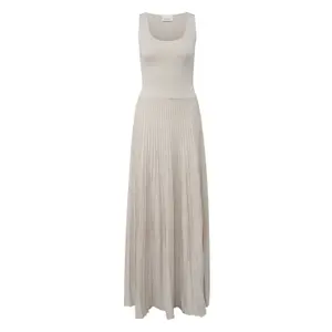 Long Glitter Knit Dress with Pleated Skirt Women COMMA image-0