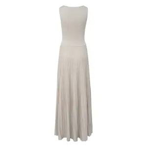 Long Glitter Knit Dress with Pleated Skirt Women COMMA image-1