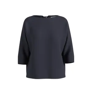 Women's Round Neck Sweater with Decorative Satin Ribbon COMMA image-0