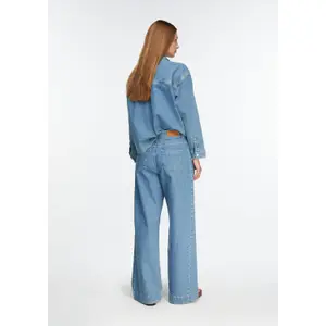 Women’s Wide Leg Jeans with Side Panel COMMA image-4