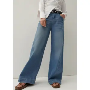 Women’s Wide Leg Jeans with Side Panel COMMA image-6