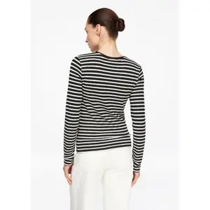 Striped Polo with Button Placket Women COMMA image-4