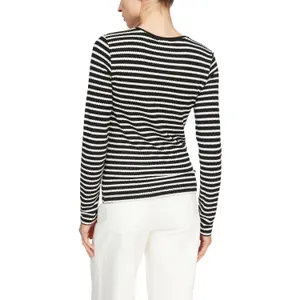 Striped Polo with Button Placket Women COMMA image-5