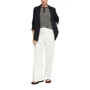 Striped Polo with Button Placket Women COMMA image-6