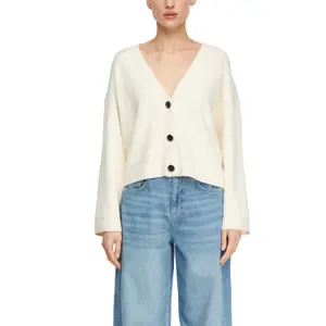 Modern Milanese V-Neck Cardigan with Signature Buttons Women COMMA image-2