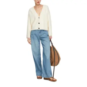 Modern Milanese V-Neck Cardigan with Signature Buttons Women COMMA image-6