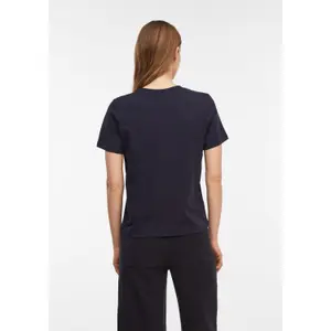 Wrinkled Floral Embroidered T-Shirt for Women COMMA image-4