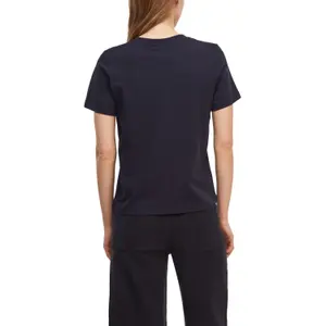 Wrinkled Floral Embroidered T-Shirt for Women COMMA image-5