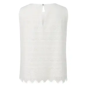 Delicate Lace Button Vest for Women COMMA image-1