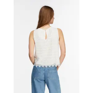Delicate Lace Button Vest for Women COMMA image-4