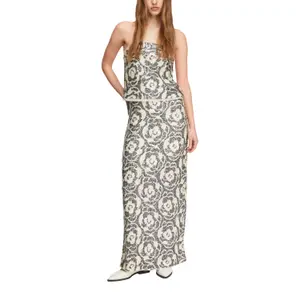 Sparkly Sequin Long Skirt with Elastic Waist Women's COMMA image-6