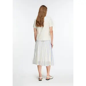 Women’s Textured Stripe Fine Knit Pleated Midi Skirt COMMA image-4