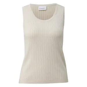 Women's Ribbed Knit Top with Glitter Thread COMMA image-0