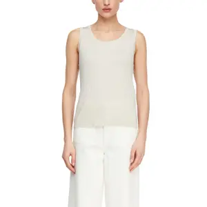 Women's Ribbed Knit Top with Glitter Thread COMMA image-2