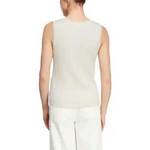 Women's Ribbed Knit Top with Glitter Thread COMMA image-5