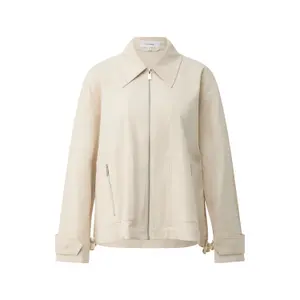 Short Sports Jacket in Stretch Lyocell-Cotton Blend for Women COMMA image-0
