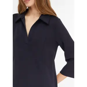 Fluid Polo Dress with Side Pockets Women COMMA image-3
