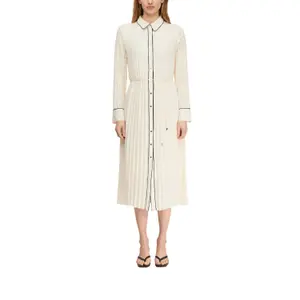 Women’s Long Sleeve Pleated Chiffon Shirt Dress COMMA image-2