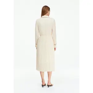Women’s Long Sleeve Pleated Chiffon Shirt Dress COMMA image-4