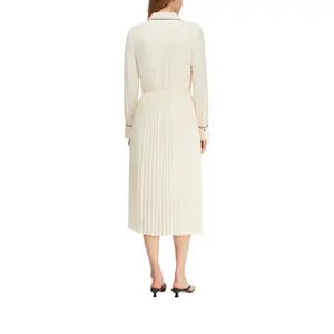 Women’s Long Sleeve Pleated Chiffon Shirt Dress COMMA image-5