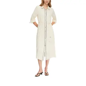 Women’s Long Sleeve Pleated Chiffon Shirt Dress COMMA image-6