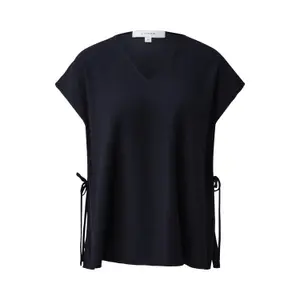 Sleeveless V-neck Blouse with Ties for Women COMMA image-0