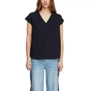 Sleeveless V-neck Blouse with Ties for Women COMMA image-2