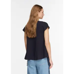 Sleeveless V-neck Blouse with Ties for Women COMMA image-4