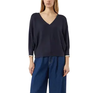 Fine Knit V-Neck Pullover for Women COMMA image-1