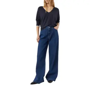 Fine Knit V-Neck Pullover for Women COMMA image-5