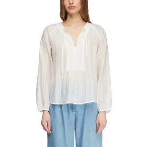 Women's Lyocell Blouse with Lace Patterns COMMA image-2
