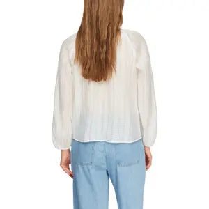 Women's Lyocell Blouse with Lace Patterns COMMA image-5