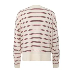Ribbed Finish V-Neck Pullover for Women COMMA image-2