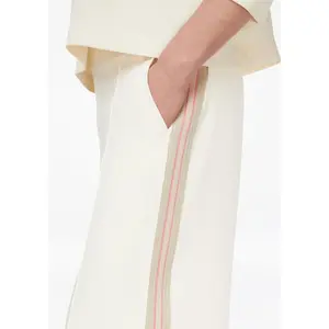 Wide Leg Contrast Stripe Trousers Women COMMA image-3
