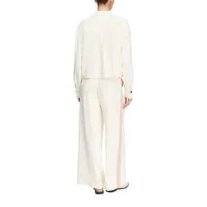 Wide Leg Contrast Stripe Trousers Women COMMA image-5