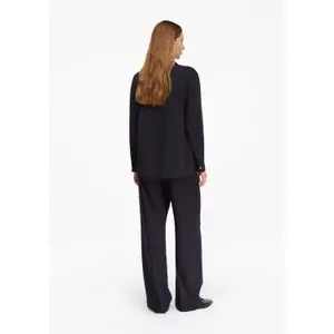 High-Waisted Trouser with Shaped Belt and Decorative Buttons Women COMMA Marlene image-4
