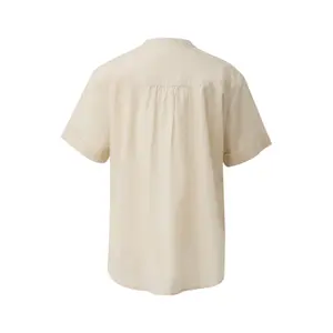 Short Sleeve Cotton High Neck Blouse Women COMMA image-1