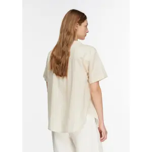 Short Sleeve Cotton High Neck Blouse Women COMMA image-4