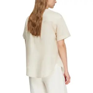 Short Sleeve Cotton High Neck Blouse Women COMMA image-5