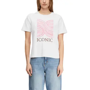 Classic fit women's T-shirt COMMA Phones Off image-2
